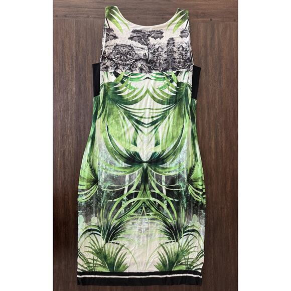 Ana Alcazar Dresses & Skirts - Ana Alcazar Dress Womens M/L 40 Oriental Tropical Palm Print Sheath Green Unique